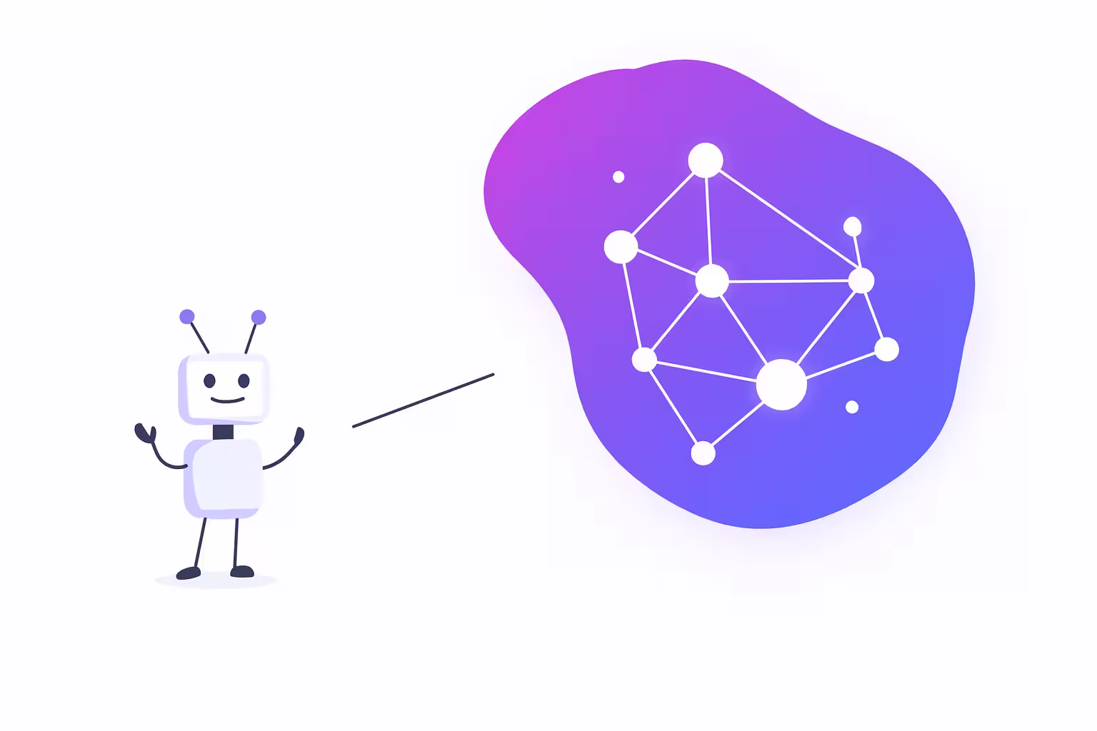 Monorepo-aware AI assistant viewing a structured project graph with interconnected nodes, understanding workspace architecture and project dependencies